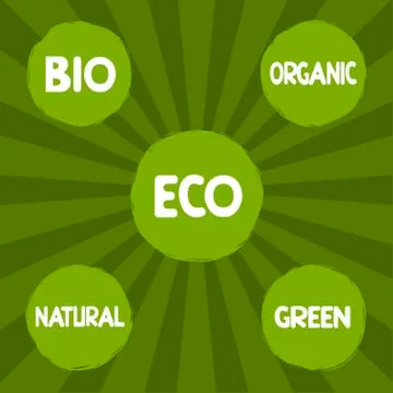 Eco label set Stock Illustration