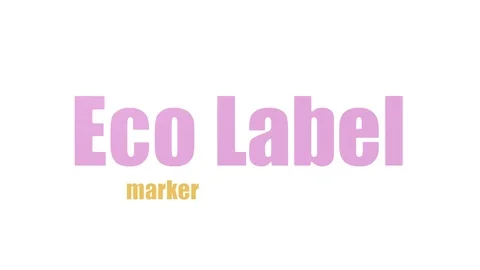 Eco Label Tag Cloud Animated On White Background Stock Footage 103652692