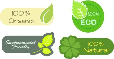Eco Labels Stock Illustration