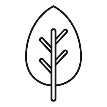 Eco leaf with branches growing inside symbolizing nature Stock Illustration