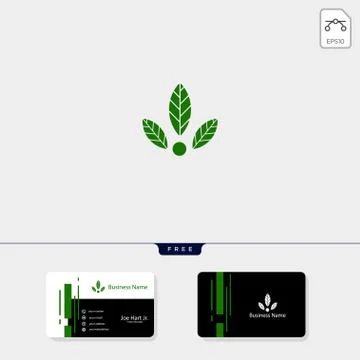 Eco leaf creative logo template vector illustration, get free business card d Stock Illustration