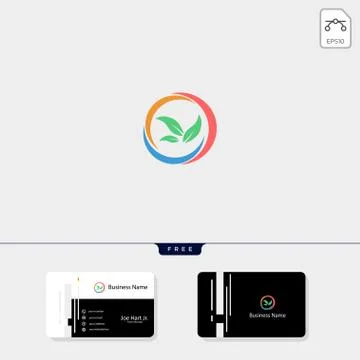 Eco leaf creative logo template vector illustration, get free business card d Stock Illustration
