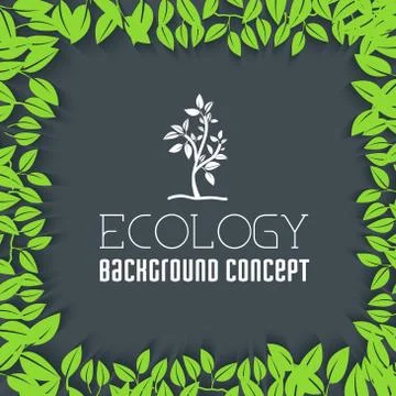 Eco leaf icons background concept. Vector illustration design. Stock Illustration
