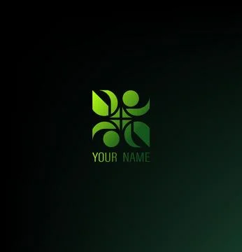 Eco leaf logo Illustrazione stock