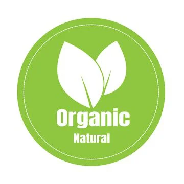 Eco Leaf logo organic Label Vector Design isolated on white background Stock Illustration
