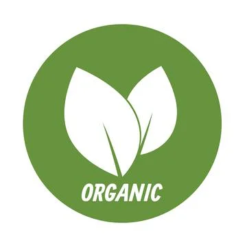 Eco Leaf logo organic Label Vector Design isolated on white background Stock Illustration