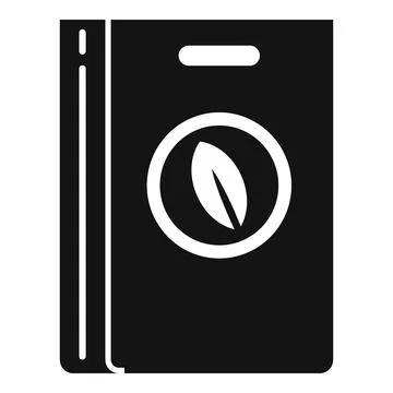 Eco leaf pack icon simple vector. Bag package Stock Illustration