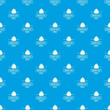 Eco leaf pattern seamless blue Stock Illustration