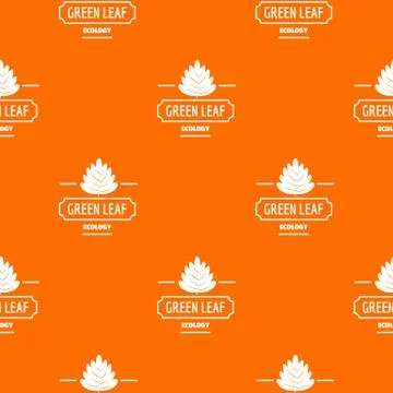 Eco leaf pattern vector orange Stock Illustration