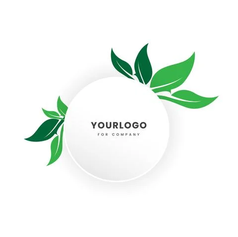 Eco leaf plant logo template design. new style of leaves tree icon design wi Stock Illustration
