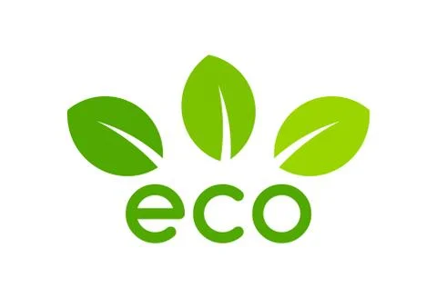 Eco leaf symbol. Vector illustration. Stock Illustration