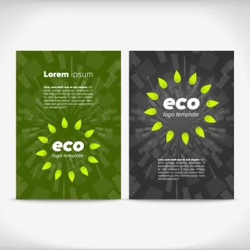 Eco leaflet design Stock Illustration