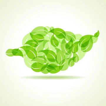 Eco leaves make a leaf icon stock vector Stock Illustration