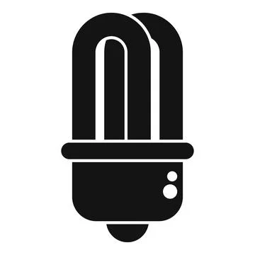 Eco led bulb icon simple vector. Solar panel energy Stock Illustration
