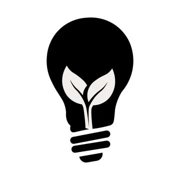 Eco light bulb with leaf icon green energy idea vector bio sustainable ligh.. Stock Illustration