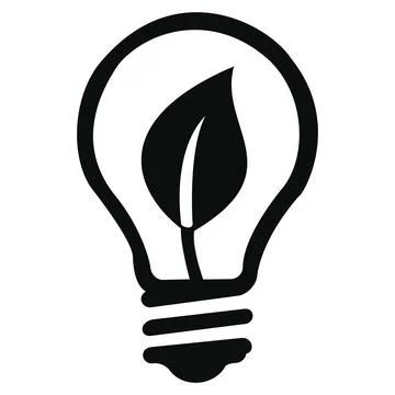 Eco light bulb vector icon green energy glyph Stock Illustration