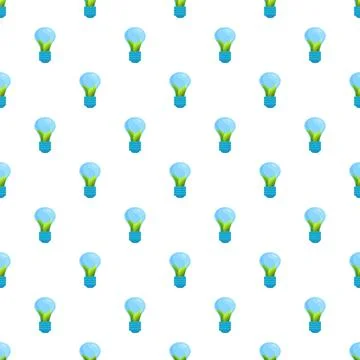 Eco light bulbs representing green energy pattern Stock Illustration