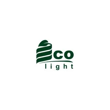 Eco Light typography design Stock Illustration