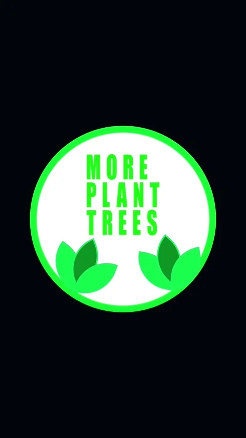 Eco logo animation vertical video green circular design bright neon leaves .. Stock Footage 321628693