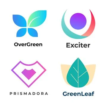Eco Logo Design Elements Logo Template Stock Illustration