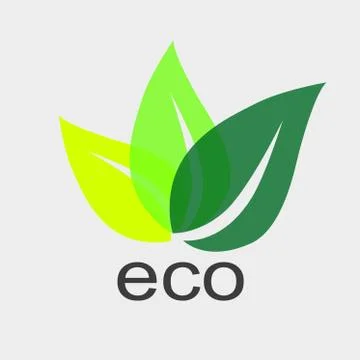 Eco logo design leaf icon イラスト素材