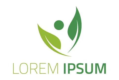 Eco logo green leaf vector illustration	 Stock Illustration