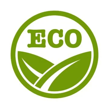 Eco logo with leaf Stock Illustration