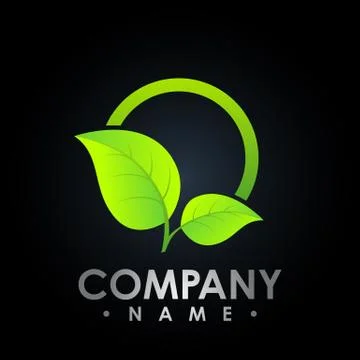 Eco logo with leaf symbol, colored test tube with fresh green leaf logo, bio  Stock Illustration
