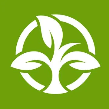 Eco logo with leaves Stock Illustration