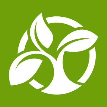 Eco logo with leaves Stock Illustration