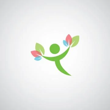 Eco man symbol Stock Illustration