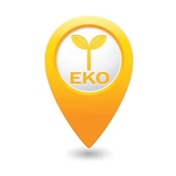 Eco MAP pointer yellow Stock Illustration