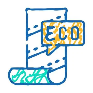 Eco material for renovation icon doodle illustration イラスト素材