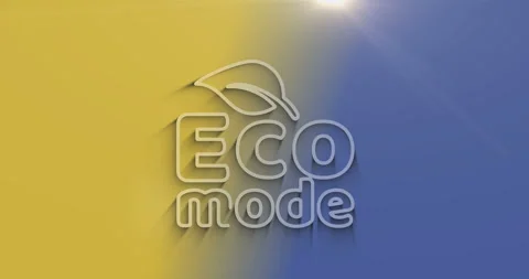 Eco mode symbol 3d with shadow Stock Footage 340779741