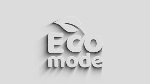 Eco mode symbol 3d with shadow Stock Footage 340779745