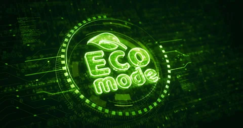 Eco mode symbol digital concept Stock Footage 340546259
