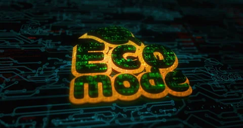 Eco mode symbol digital concept Stock Footage 340880729