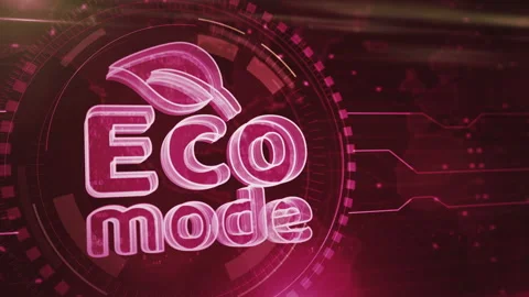 Eco mode symbol loop digital concept Video stock 340880172