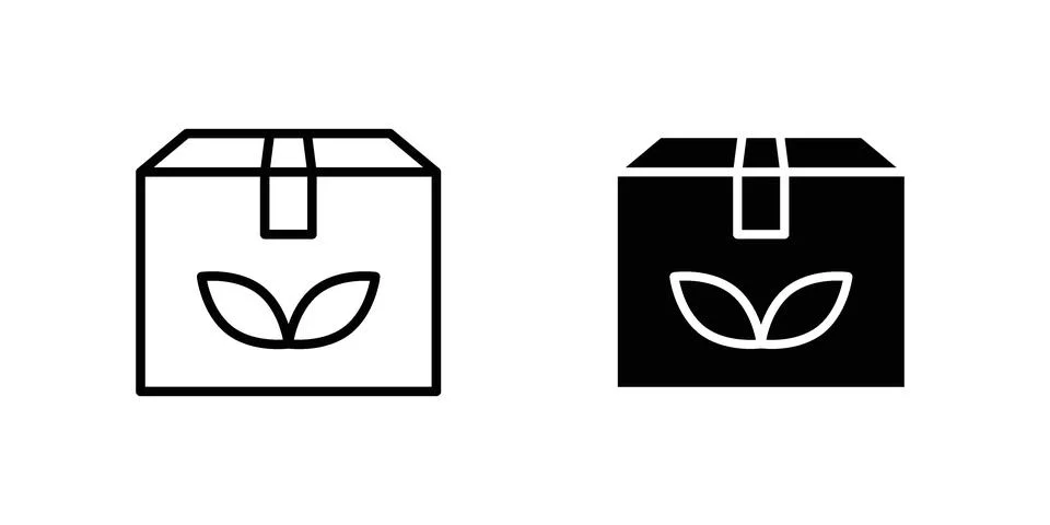 Eco modern style vectors setaging icon modern style vectors set Stock Illustration