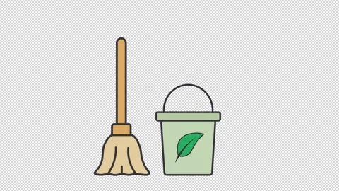 Eco mop animation 스톡 동영상 318434835