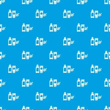 Eco natural cream pattern seamless blue Stock Illustration