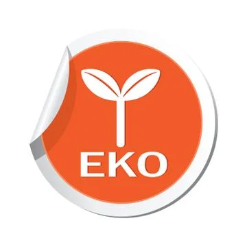 Eco ORANGE LABEL Stock Illustration