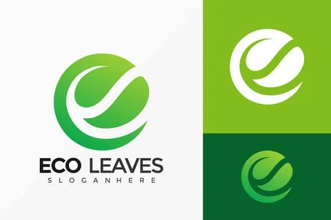 Eco Organic Leaf Logo Vector Design. Abstract emblem, designs concept, logos, Illustration