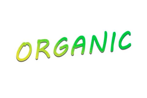Eco organic text on background Stock Illustration