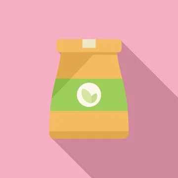 Eco package icon flat vector. Food box Stock Illustration