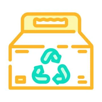 Eco packaging color icon vector illustration Stock Illustration