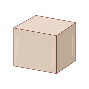 Eco packaging in flat design. Brown cardboard box, delivery paper pack. Vec.. Stock Illustration