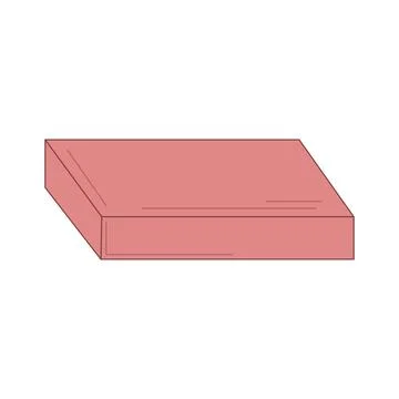 Eco packaging in flat design. Cardboard box for away pizza pizza delivery. .. Stock Illustration