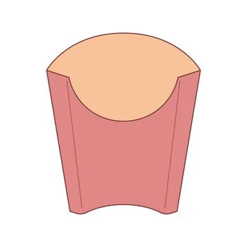 Eco packaging in flat design. Empty cardboard cup container for snacks. Vec.. Stock Illustration