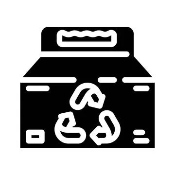 Eco packaging glyph icon vector illustration Stock Illustration